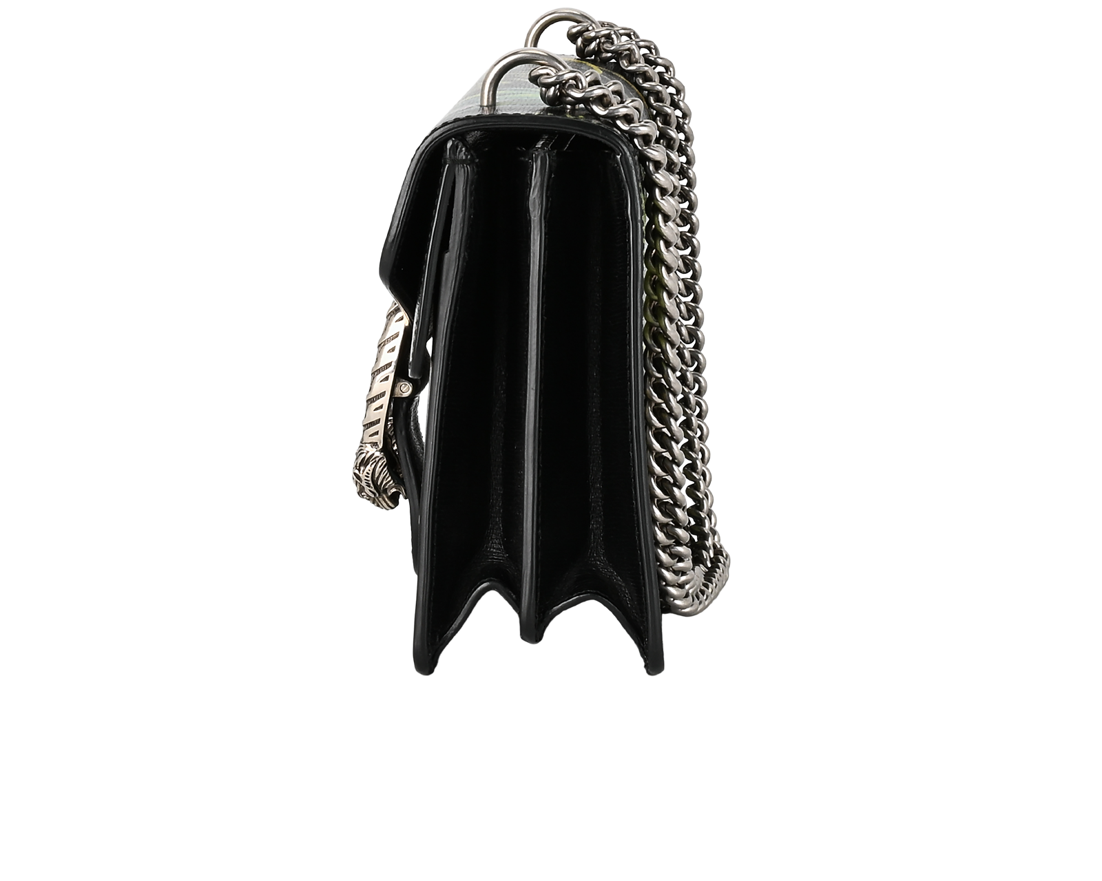 Tropical Dionysus, &pound;795, Handbags, Black/Green, Leather, Bottom view